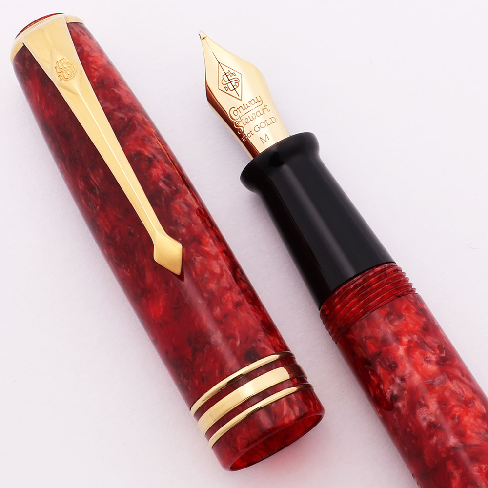 Conway Stewart Series 58 LE - Cherry Red with GP Trim, C/C, 18K